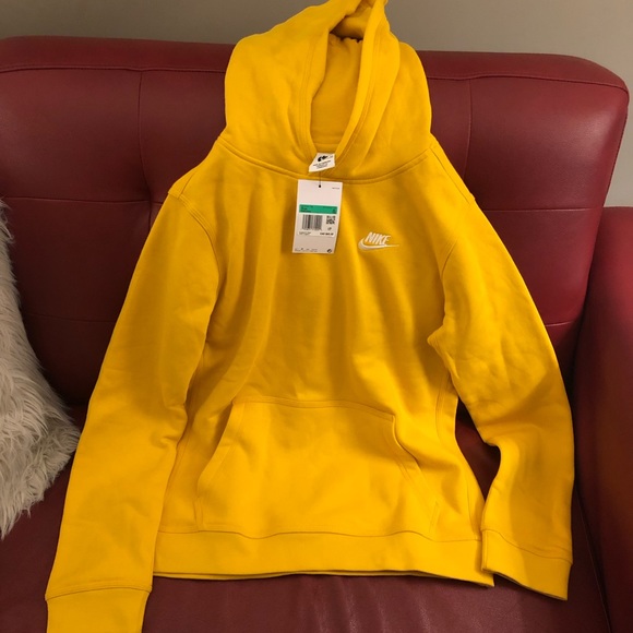 Boys xl yellow nike pullover hoodie brand new tag still on - Picture 1 of 3